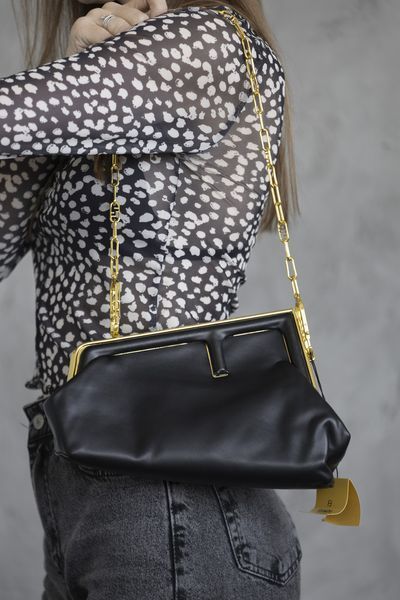 Сумка Fendi First Clutch Shoulder Bag Black 0348 фото