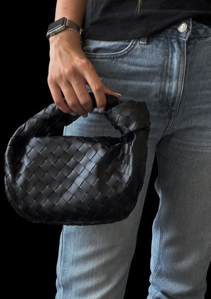 Сумка Bottega Veneta Mini Jodie Nappa Intrecciato Black 0406 фото