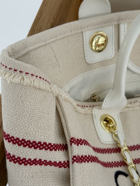 Сумка Chanel Medium Deauville Tote Bag Tricolor Canvas 467 фото