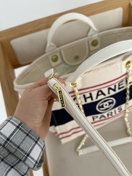 Сумка Chanel Medium Deauville Tote Bag Tricolor Canvas 467 фото