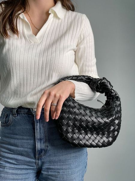 Сумка Bottega Veneta Mini Jodie Nappa Intrecciato Black 0406 фото