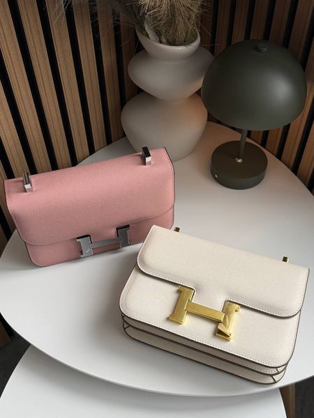 Сумка Hermes Constance 23 Bag in Rose Sakura Epsom Leather/Palladium Hardware 0487 фото