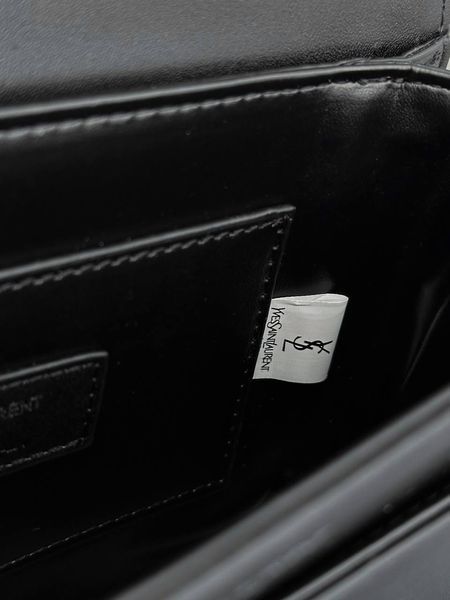 Сумка Saint Laurent Solferino Medium Satchel in Black Smooth Leather/Palladium Hardware 213 фото