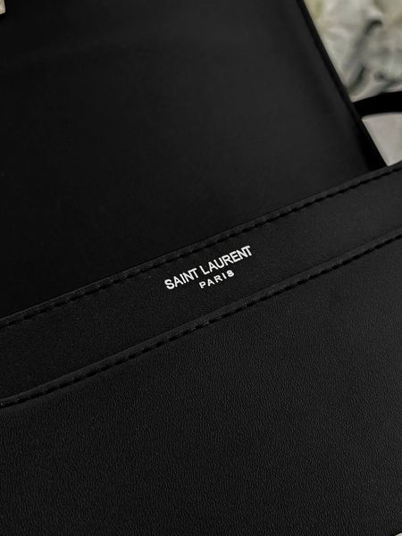 Сумка Saint Laurent Solferino Medium Satchel in Black Smooth Leather/Palladium Hardware 213 фото