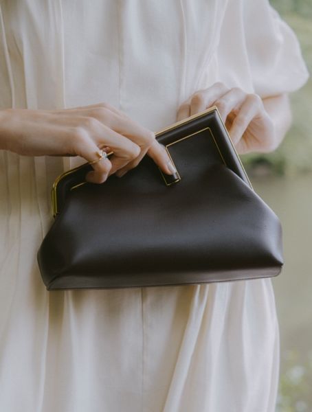Сумка Fendi First Clutch Shoulder Bag Black 0348 фото