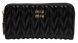 Гаманець Miu Miu Large Matelass&eacute; Nappa Leather Wallet Black 88189 фото 1