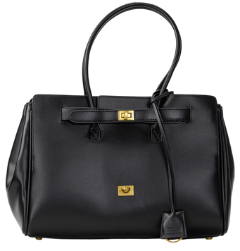 Сумка Balenciaga Bel Air Carry All Bag Medium in Black Smooth Calfskin/Aged-Gold Hardware 18013 фото