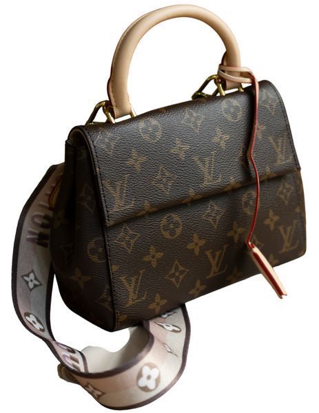 Сумка Louis Vuitton Cluny BB in Monogram Coated Canvas Brown/Gold Hardware 0353 фото