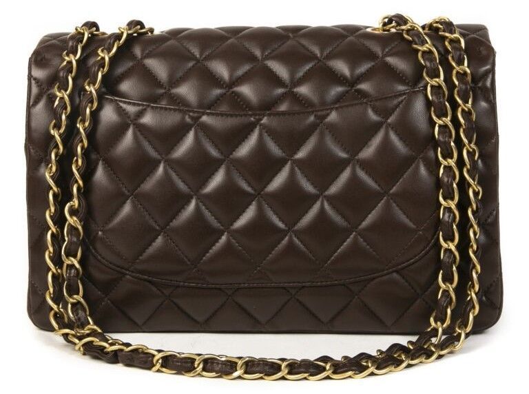 Сумка Chanel Classic 2.55 Medium Double Flap in Chocolate Leather/Gold Hardware 139 фото