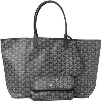 Сумка Goyard Anjou GM Tote Bag in Grey Goyardine Canvas/Chevroches Calfskin 6251 фото