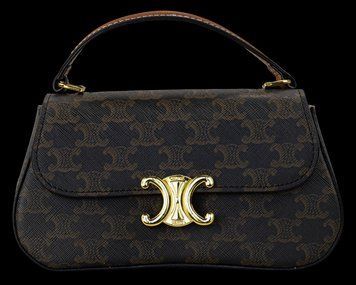 Сумка Celine Lola in Triomphe Canvas and Calfskin Tan 0536 фото