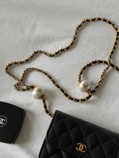 Сумка Chanel Pearl Crush Mini Clutch with Chain Black Quilted Calfskin 8014 фото