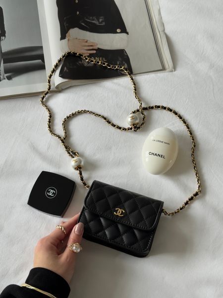 Сумка Chanel Pearl Crush Mini Clutch with Chain Black Quilted Calfskin 8014 фото