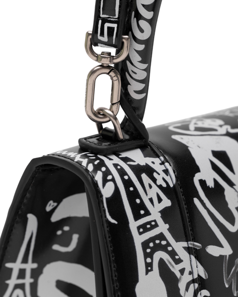 Сумка Balenciaga Hourglass Small Handbag Graffiti in Black 99996 фото