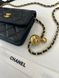 Сумка Chanel Mini Flap Waist Pearl Crush Bag with Chain in Quilted Lambskin Black/Gold Hardware 452 фото 3