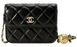 Сумка Chanel Mini Flap Waist Pearl Crush Bag with Chain in Quilted Lambskin Black/Gold Hardware 452 фото 1