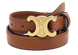 Ремінь Celine Medium Triomphe Belt In Taurillon Leather Brown/Gold 66141 фото 1