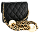 Сумка Chanel Pearl Crush Mini Clutch with Chain Black Quilted Calfskin 8014 фото 2