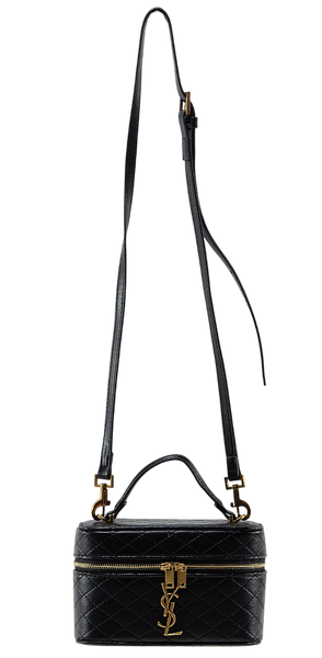 Сумка Saint Laurent Gaby Vanity Bag in Black Lambskin 0451 фото