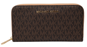 Гаманець Michael Kors Large Wallet Zip Brown 88181 фото