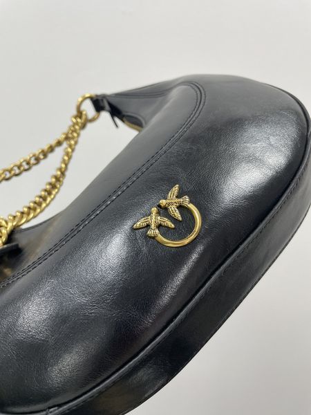 Сумка Pinko Mini Brioche Hobo Bag In Black 99313 фото