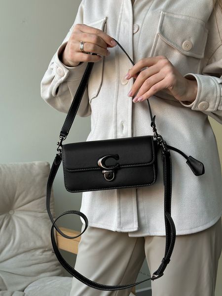 Cумка Coach Studio Baguette Bag in Glovetanned Leather Black 0409 фото