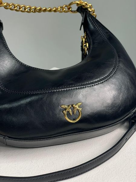 Сумка Pinko Mini Brioche Hobo Bag In Black 99313 фото