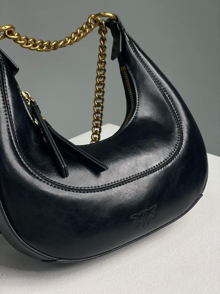 Сумка Pinko Mini Brioche Hobo Bag In Black 99313 фото