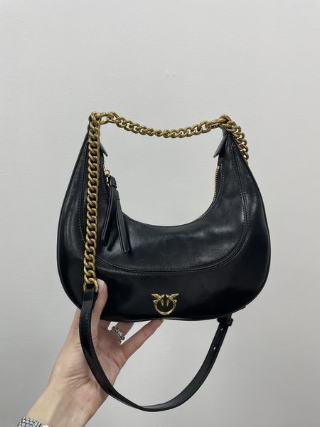 Сумка Pinko Mini Brioche Hobo Bag In Black 99313 фото