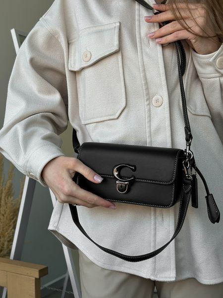 Cумка Coach Studio Baguette Bag in Glovetanned Leather Black 0409 фото