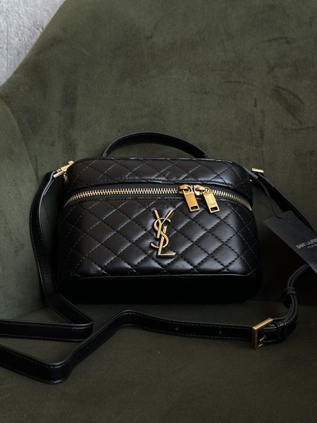 Сумка Saint Laurent Gaby Vanity Bag in Black Lambskin 0451 фото