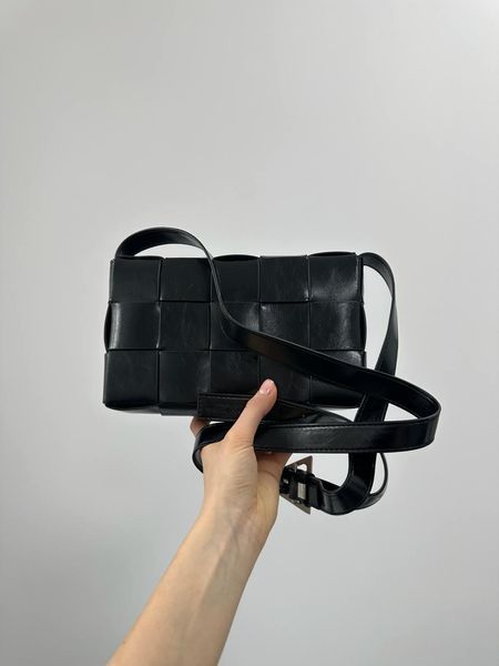 Сумка Bottega Veneta Cassette in Intrecciato Leather Black 99778 фото