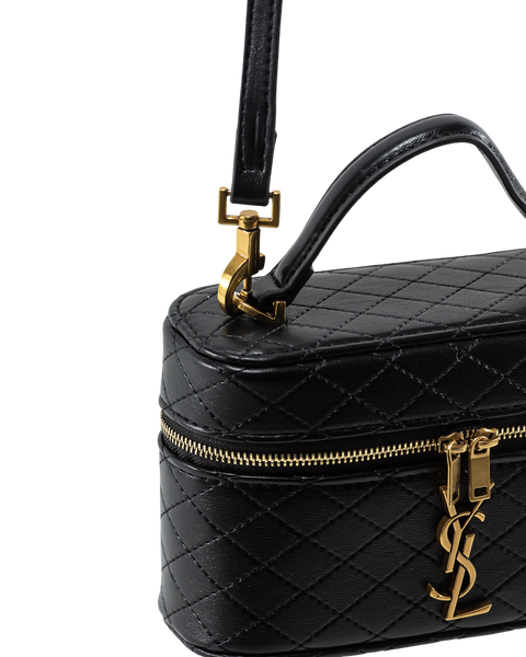 Сумка Saint Laurent Gaby Vanity Bag in Black Lambskin 0451 фото