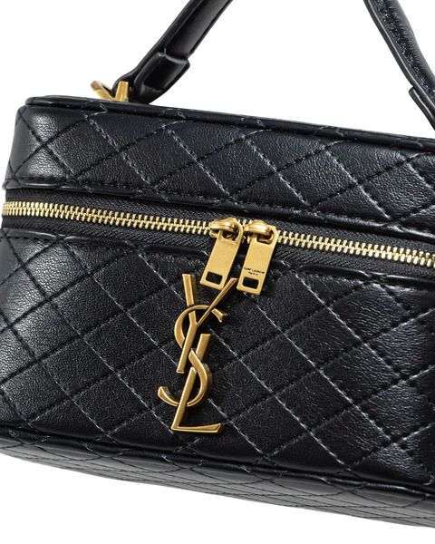 Сумка Saint Laurent Gaby Vanity Bag in Black Lambskin 0451 фото