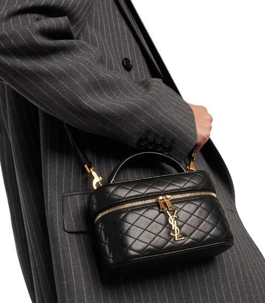 Сумка Saint Laurent Gaby Vanity Bag in Black Lambskin 0451 фото