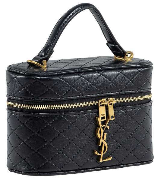 Сумка Saint Laurent Gaby Vanity Bag in Black Lambskin 0451 фото