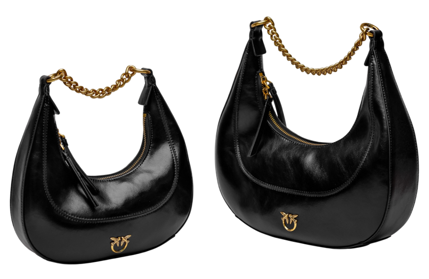 Сумка Pinko Mini Brioche Hobo Bag In Black 99313 фото