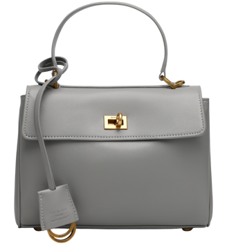 Сумка Balenciaga Rodeo Handbag Mini in Grey Smooth Calfskin/Gold Hardware 406 фото