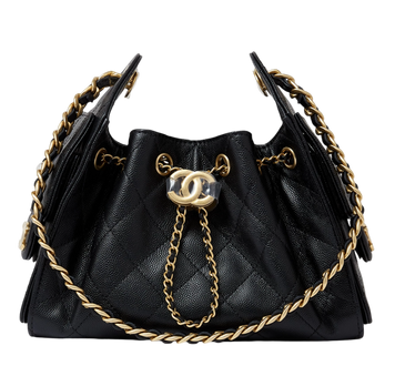 Сумка Chanel 25 Mini Handbag in Black Grained Leather with Gold Hardware 991064 фото