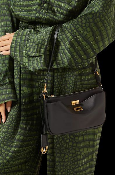 Cумка Balenciaga Rodeo Sling Pochette in Black Smooth Calfskin/Aged-Gold Hardware 012591 фото