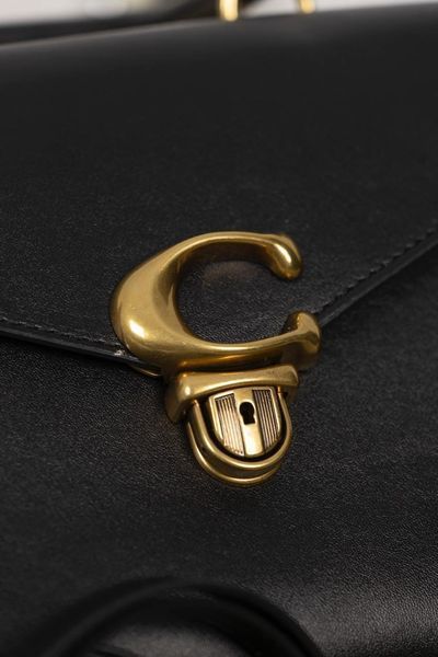 Сумка Coach Sammy Top Handle Bag in Leather Black/Brass Hardware 0464 фото