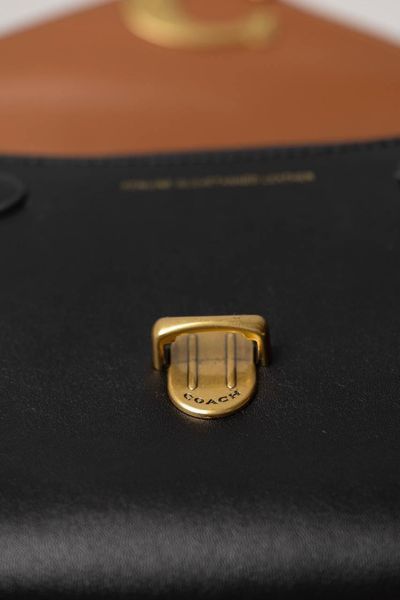 Сумка Coach Sammy Top Handle Bag in Leather Black/Brass Hardware 0464 фото