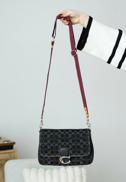 Сумка Coach Soft Tabby Shoulder Bag in Signature Black Denim 0585 фото