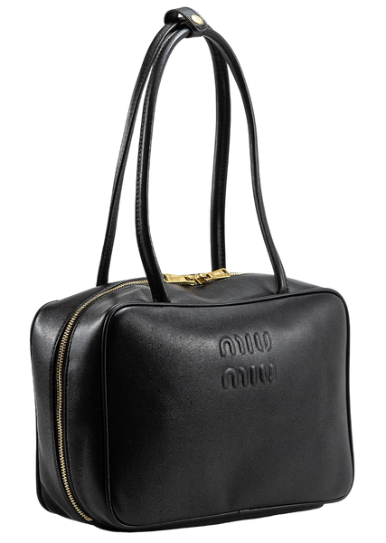 Сумка Miu Miu Arcadie Softy Handbag in Black Leather 0490 фото