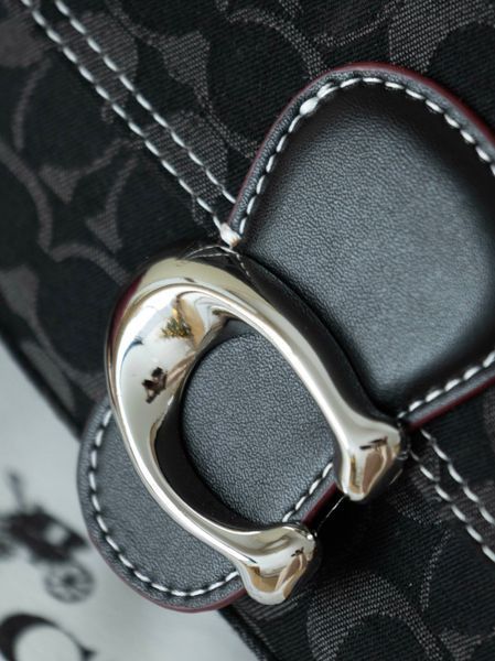 Сумка Coach Soft Tabby Shoulder Bag in Signature Black Denim 0585 фото