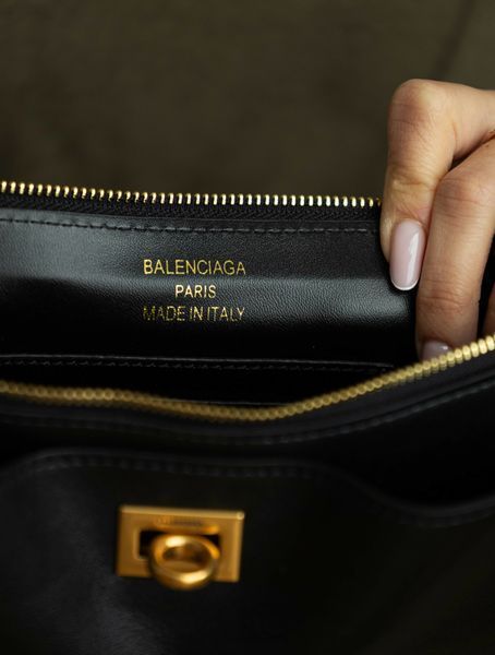Cумка Balenciaga Rodeo Sling Pochette in Black Smooth Calfskin/Aged-Gold Hardware 012591 фото