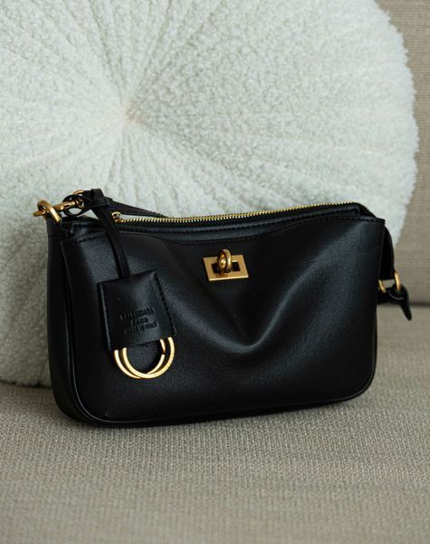 Cумка Balenciaga Rodeo Sling Pochette in Black Smooth Calfskin/Aged-Gold Hardware 012591 фото