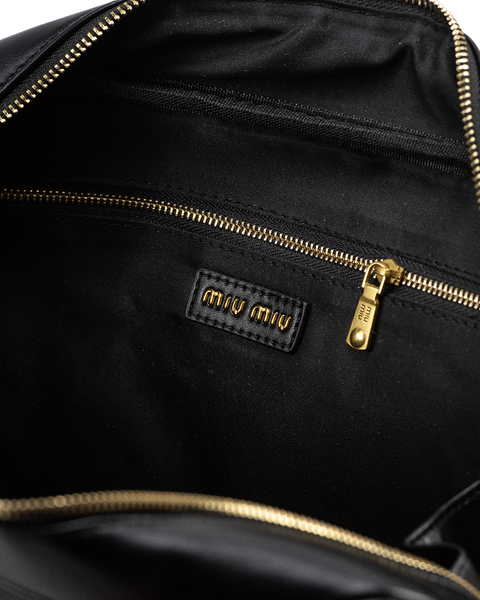 Сумка Miu Miu Arcadie Softy Handbag in Black Leather 0490 фото