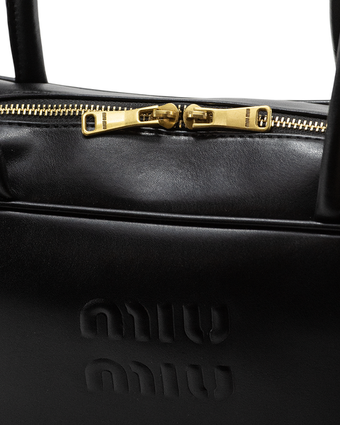 Сумка Miu Miu Arcadie Softy Handbag in Black Leather 0490 фото