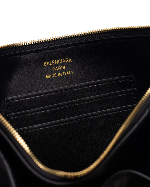 Cумка Balenciaga Rodeo Sling Pochette in Black Smooth Calfskin/Aged-Gold Hardware 012591 фото